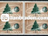 İSPANYA 1966 DAMGASIZ 6. MADRİD DÜNYA ORMANCILIK KONGRESİ DÖRTLÜ BLOK SERİ
