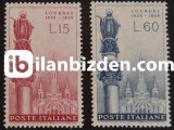 İTALYA 1955 DAMGASIZ MERYEM ANA'NIN LOURDES'TE GÖRÜNÜŞÜNÜN 100.YILI SERİSİ
