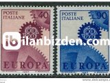 İTALYA 1967 DAMGASIZ AVRUPA CEPT SERİSİ