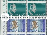 İTALYA 1974 DAMGASIZ MARCONİ’NİN  DOĞUMUNUN 100. YILI DÖRTLÜ BLOK SERİ