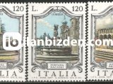 İTALYA 1977 DAMGASIZ ÜNLÜ ÇEŞMELER SERİSİ