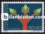 LİECHTENSTEİN 1967 DAMGASIZ DIŞ YARDIM SERİSİ
