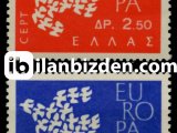 YUNANİSTAN 1961 DAMGASIZ AVRUPA CEPT SERİSİ