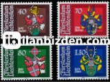 LİECHTENSTEİN 1980 DAMGASIZ DEVLET ARMALARI SERİSİ