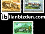 LİECHTENSTEİN 1985 DAMGASIZ KALELER SERİSİ