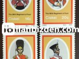 CHİSKEİ 1986 DAMGASIZ ASKERİ UNİFORMALAR  SERİSİ