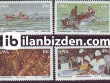 GÜNEY BATI AFRİKA 1983 DAMGASIZ İSTAKOZ ENDÜSTRİSİ SERİSİ