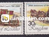 LESOTHO 1984 DAMGASIZ POSTA KOÇUNUN 200.YILI  SERİSİ